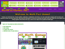 Tablet Screenshot of mathfactgames.net